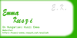 emma kuszi business card